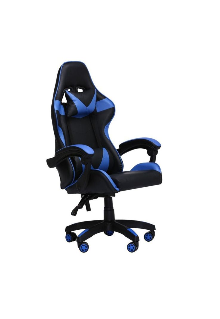 Silla Gamer Profesional Oficina Azul-2