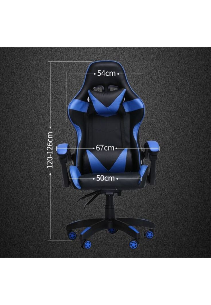 Silla Gamer Profesional Oficina Azul-4