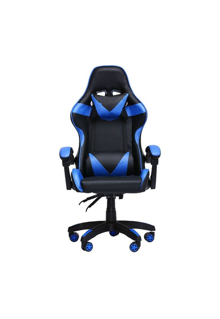 Silla Gamer Profesional Oficina Azul-0