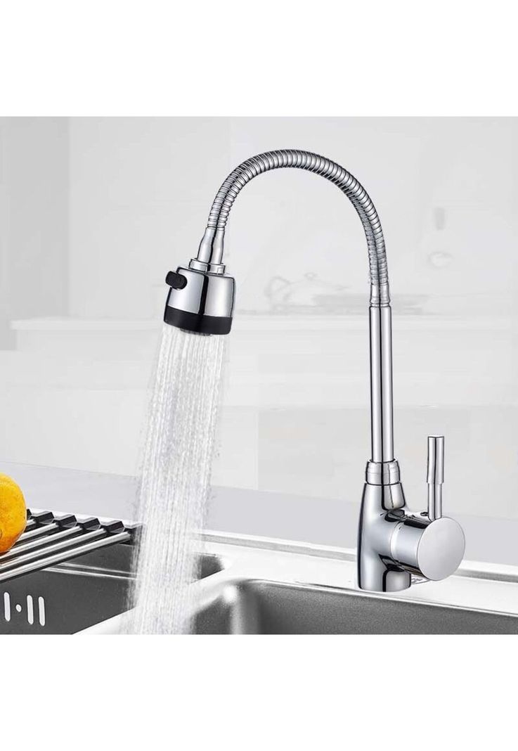 Llave Lavaplatos Monomando Cuello Flexible Difusor Agua-1