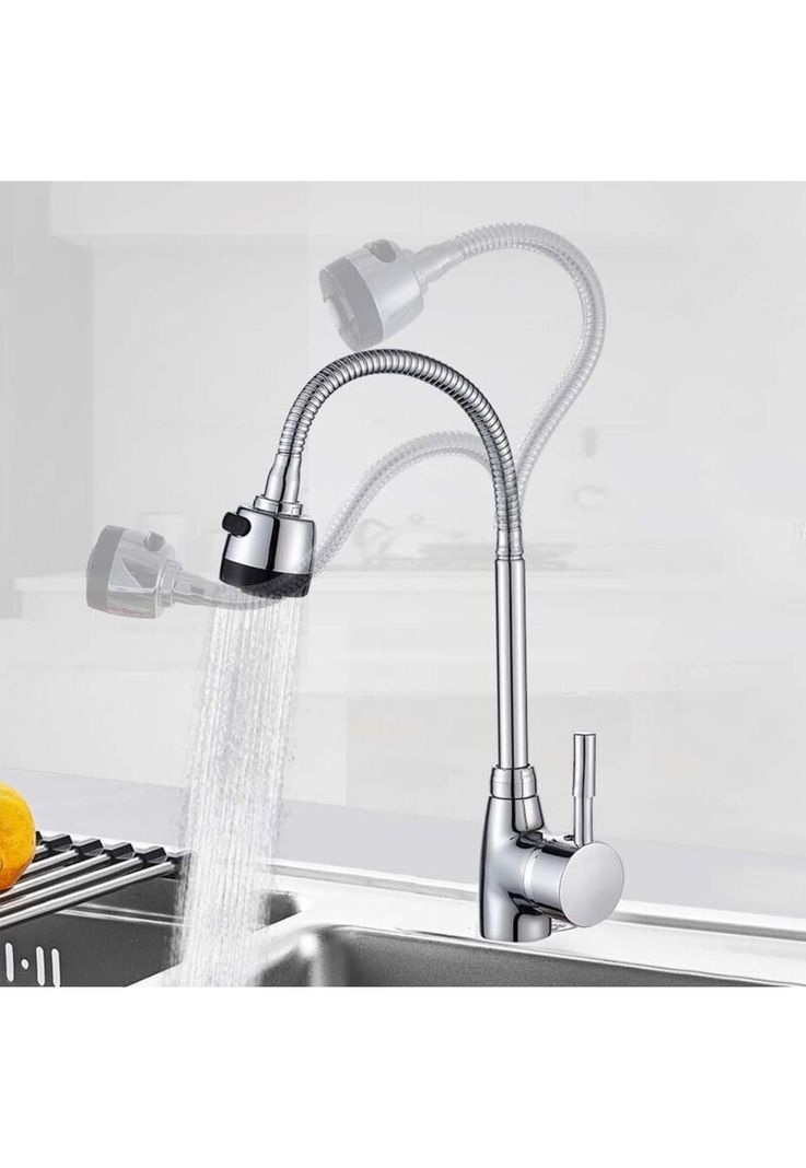 Llave Lavaplatos Monomando Cuello Flexible Difusor Agua-2