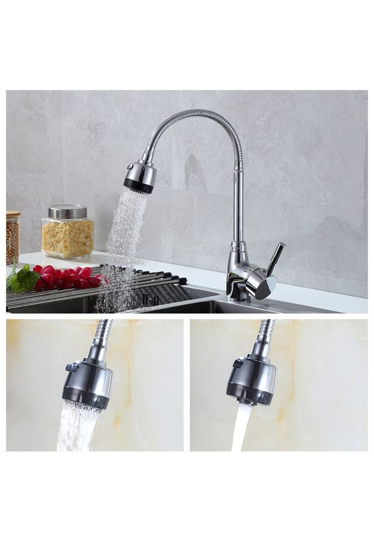 Llave Lavaplatos Monomando Cuello Flexible Difusor Agua-3