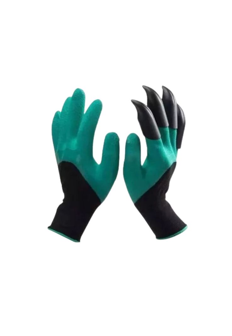 Guantes Jardinería Garras Trabajo Látex Verde-0