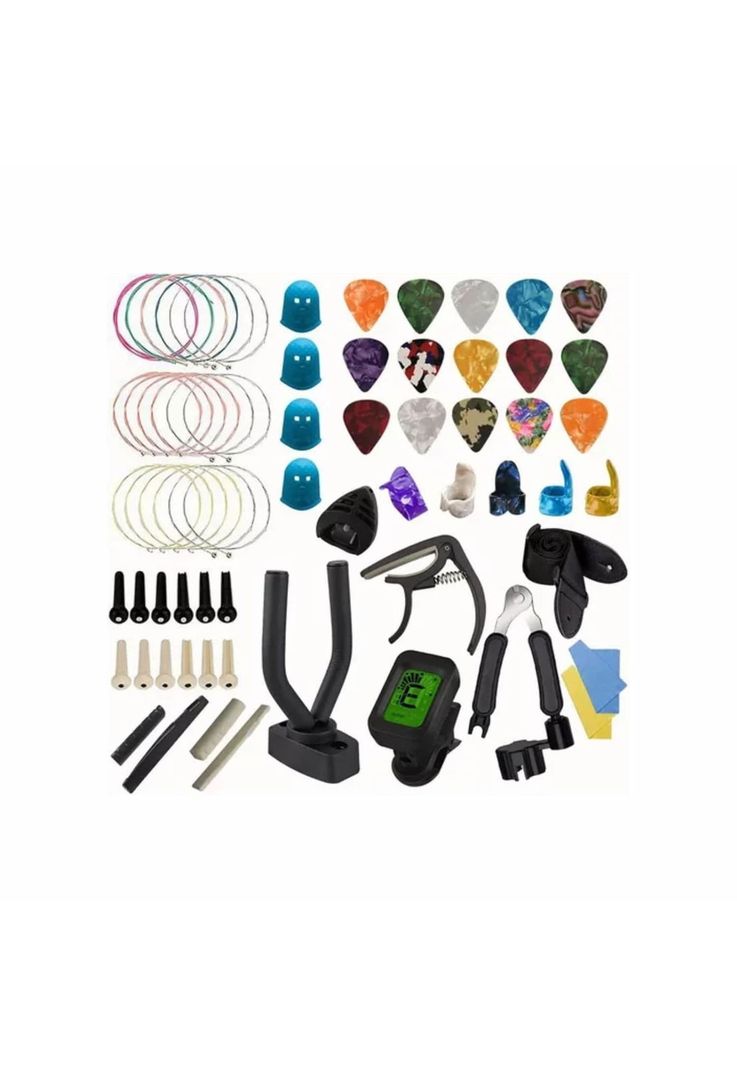 Kit 66 Accesorios Guitarra Acústica Cuerdas-0