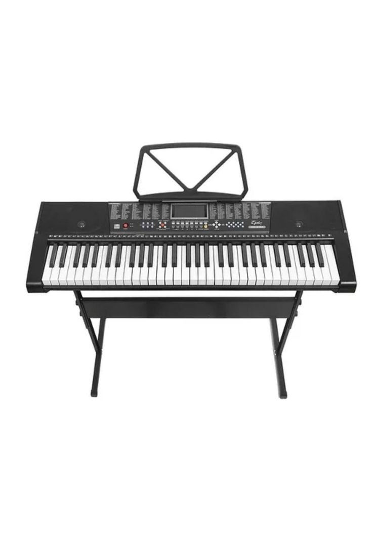 Teclado Piano Electrónico Musical 61 Teclas + Funda + Atril-0