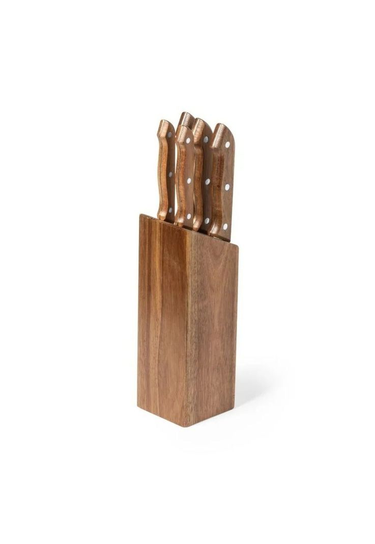 Set 5 Cuchillos Acero Inoxidable Madera Wheeler-3