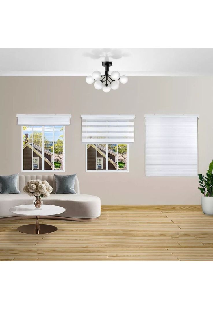Cortina Roller Dúo Zebra Blanco 140x200 CM-1
