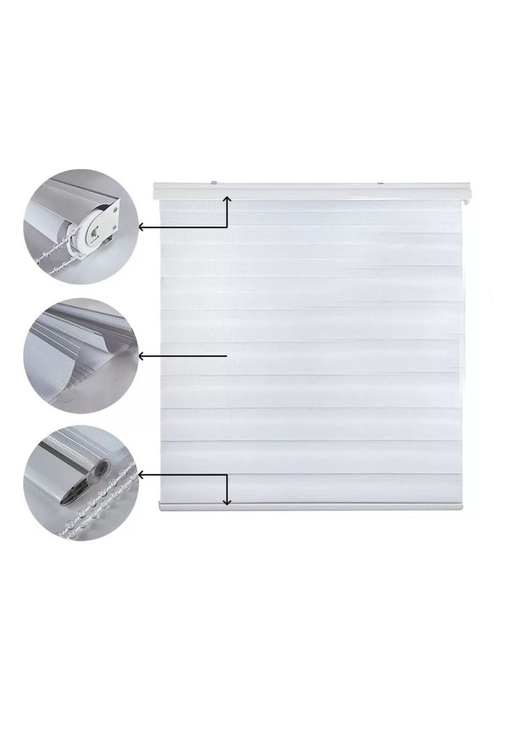 Cortina Roller Dúo Zebra Blanco 140x200 CM-3
