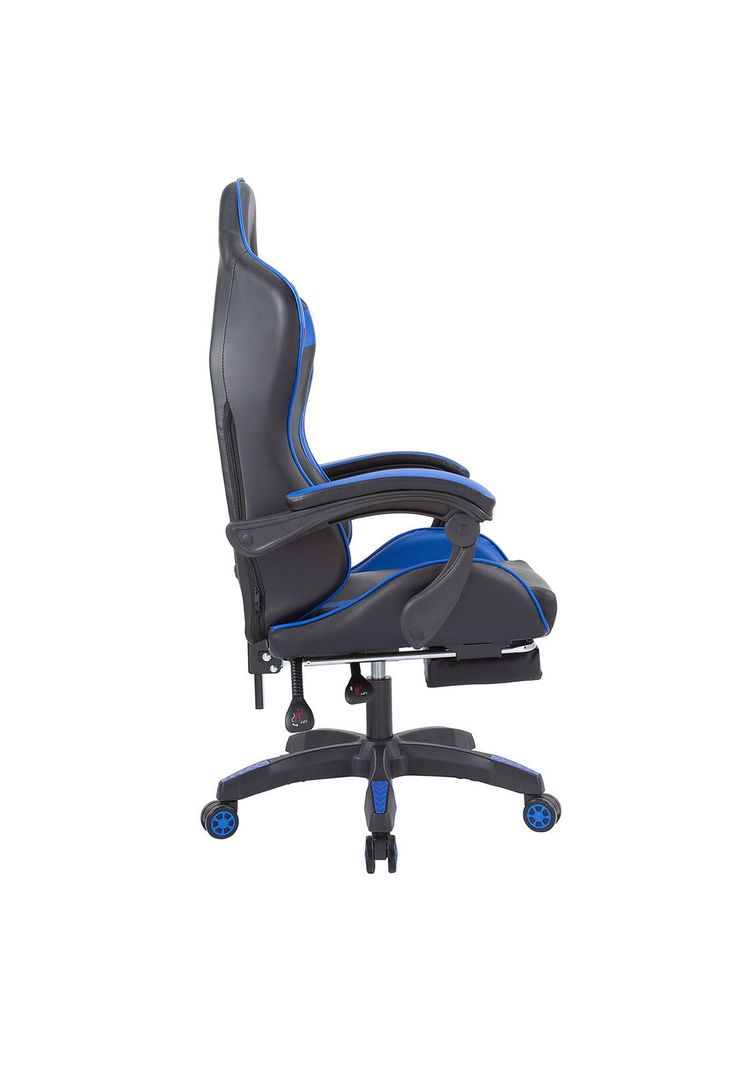 Silla Gamer Oficina Ajustable Reclinable Azul-1