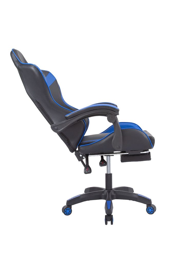 Silla Gamer Oficina Ajustable Reclinable Azul-3