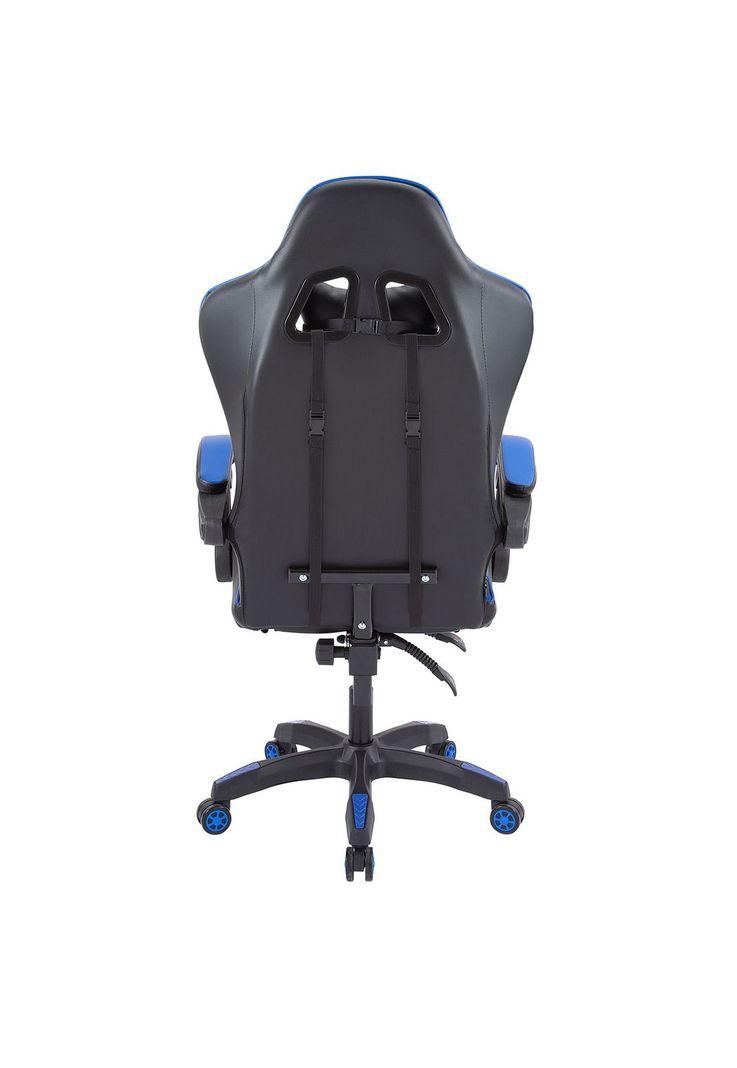 Silla Gamer Oficina Ajustable Reclinable Azul-4
