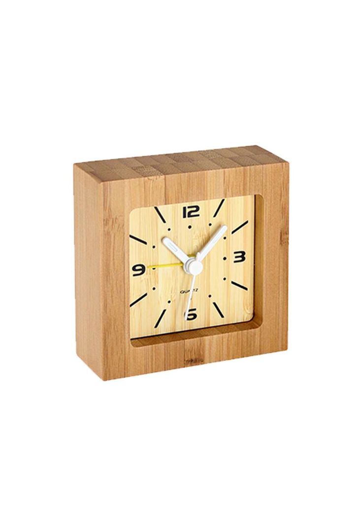 Reloj Despertador Bambú Ecológico-1