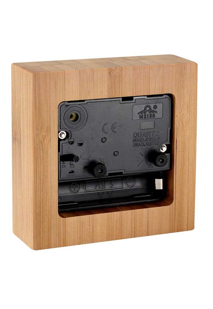 Reloj Despertador Bambú Ecológico-2