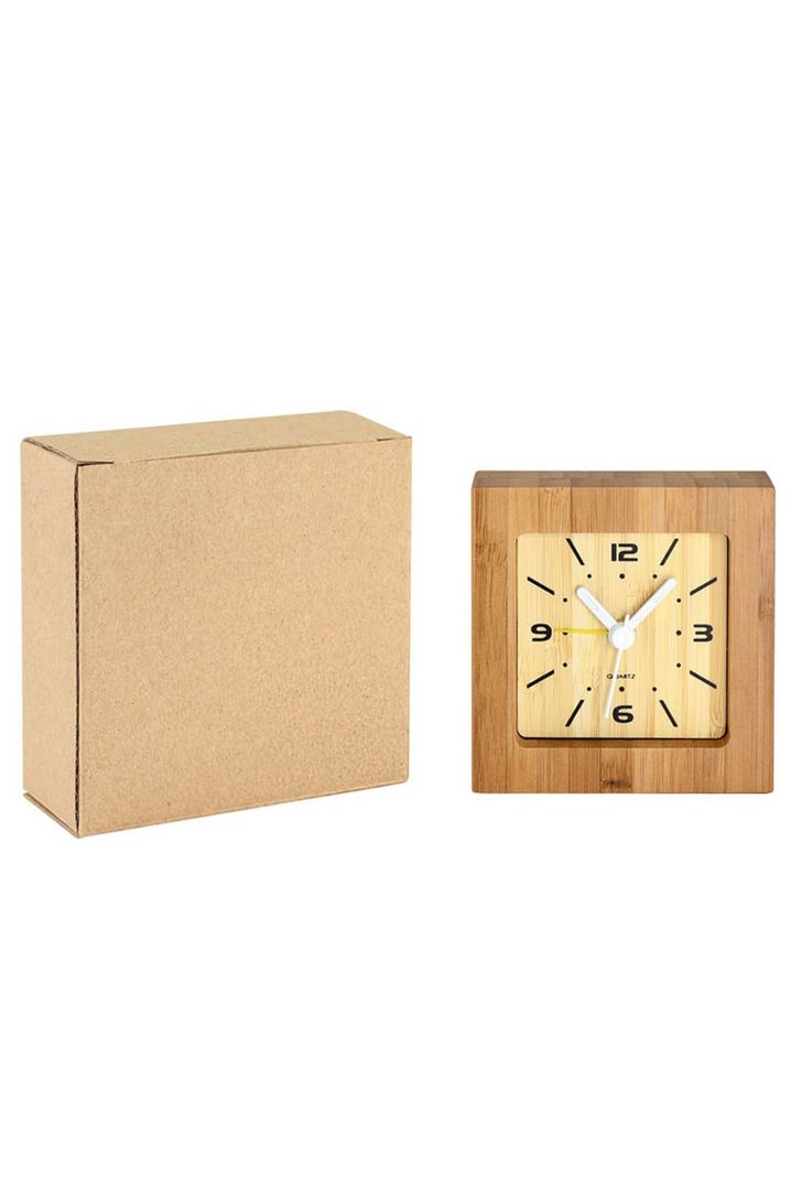 Reloj Despertador Bambú Ecológico-3