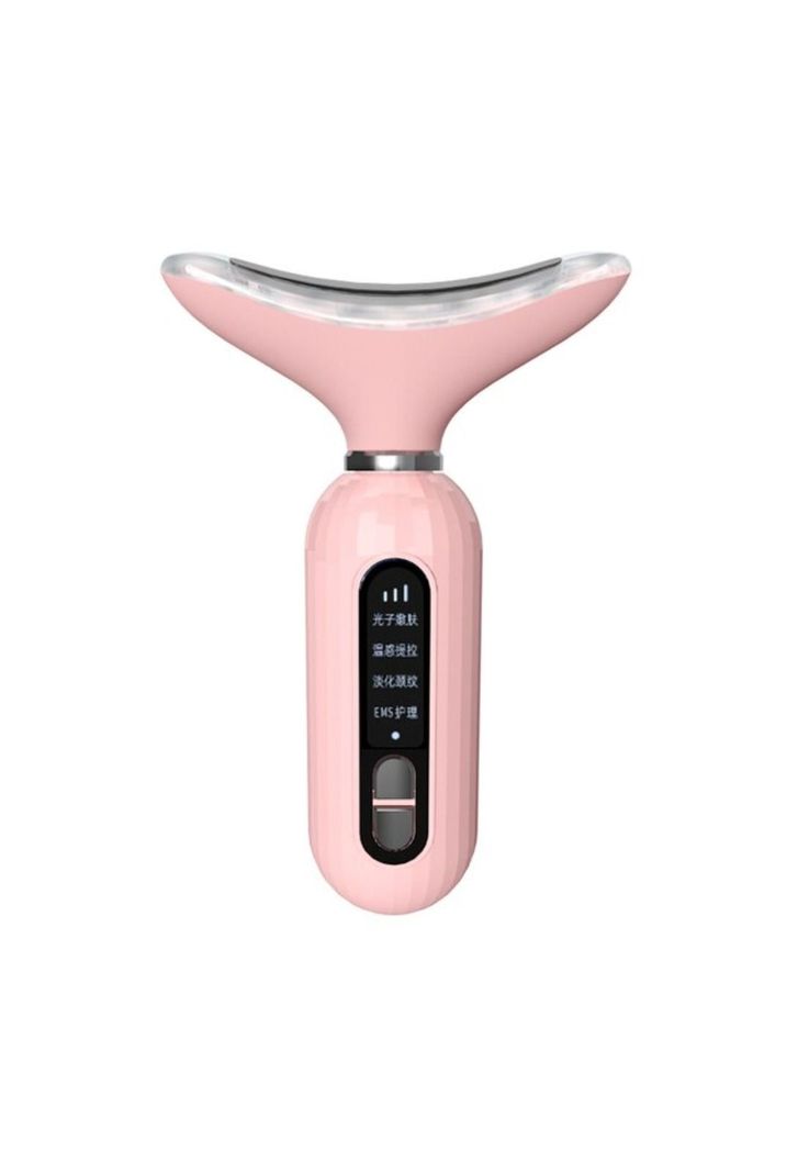 Masajeador Reductivo SkinCare Cuello Rostro Ultrasónico Rosado-0