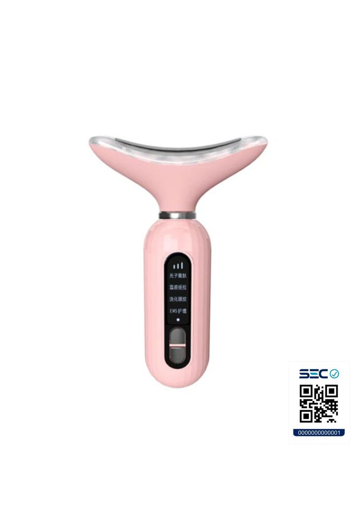 Masajeador Reductivo SkinCare Cuello Rostro Ultrasónico Rosado-2