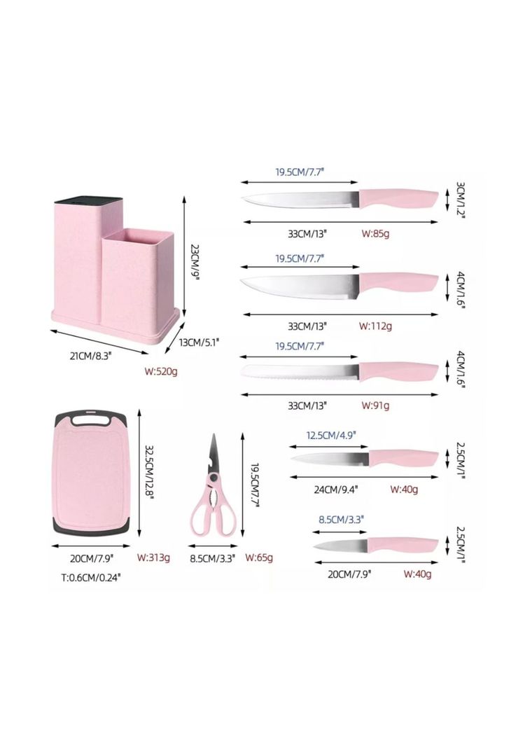 Set 19 Utensilios Cocina Silicona Acero Inoxidable Rosa-2