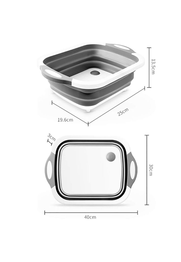 Tabla Cortar 3 En 1 Silicona Plegable Drenaje Cocina-2