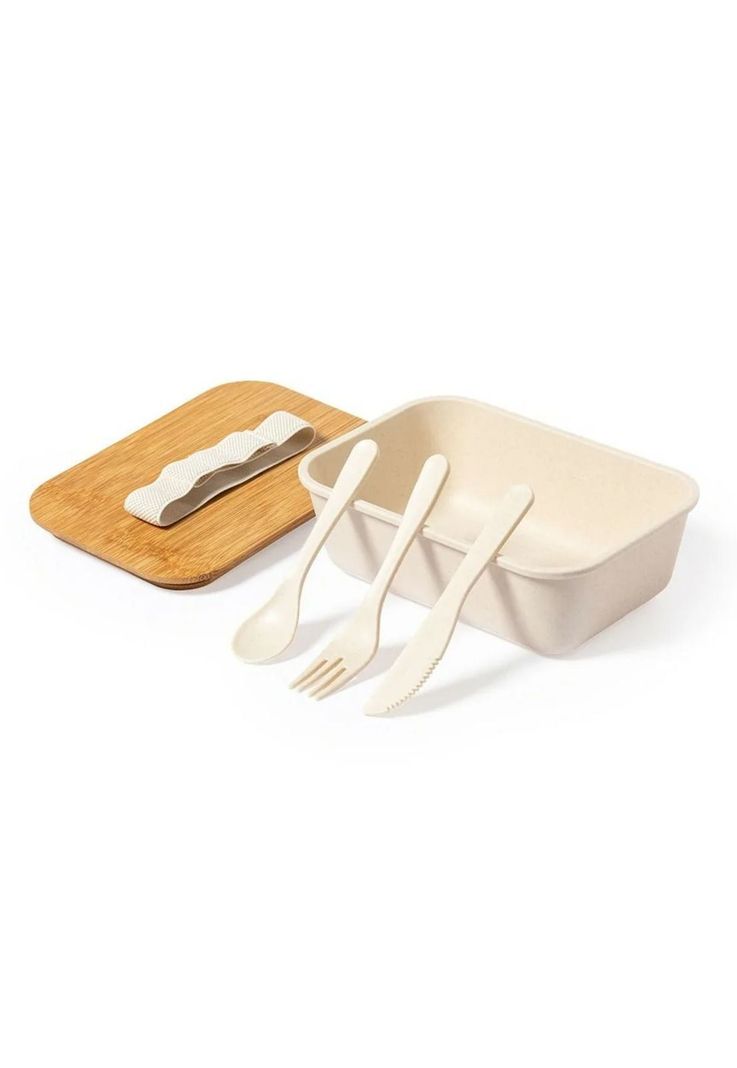 Set Bolso Cooler Tupper Hermético Cubiertos PP Bambú Parum 1000 ML-4