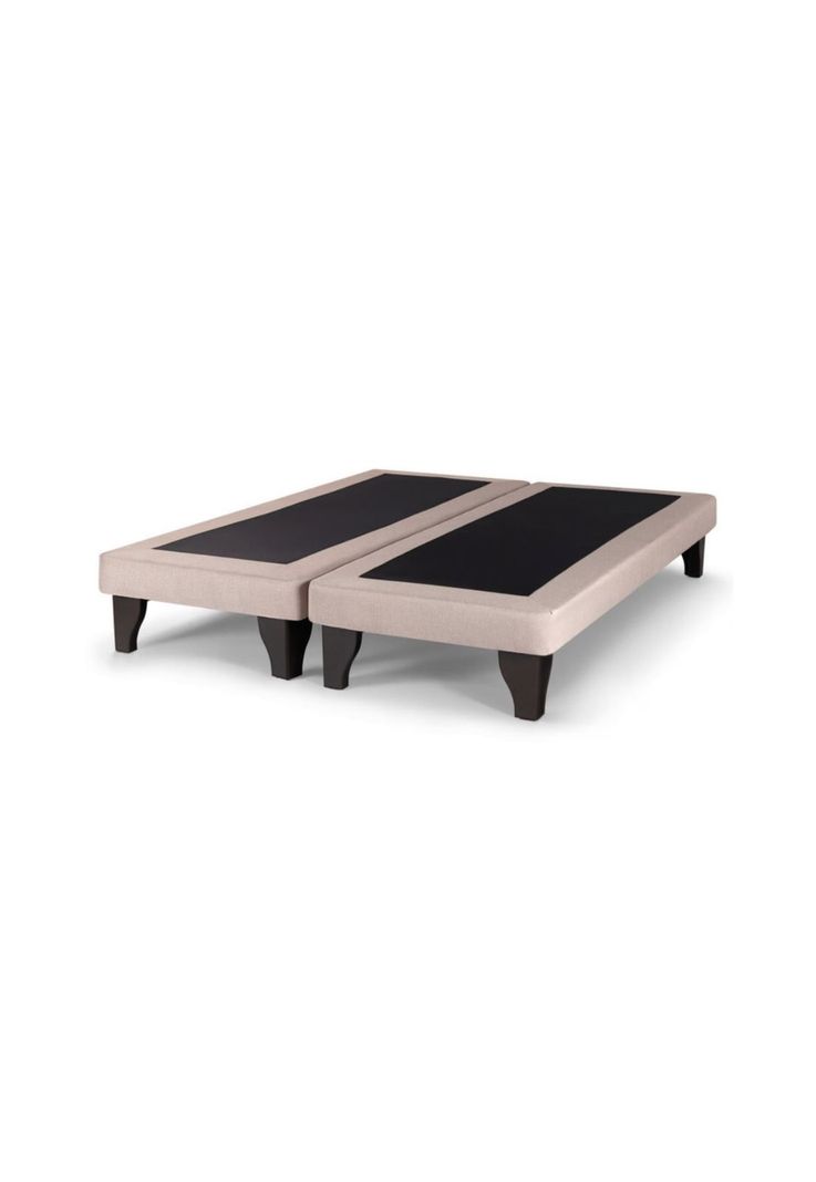 Base Dividida Cama Europea Super King 200x200 CM Beige Felpa-0