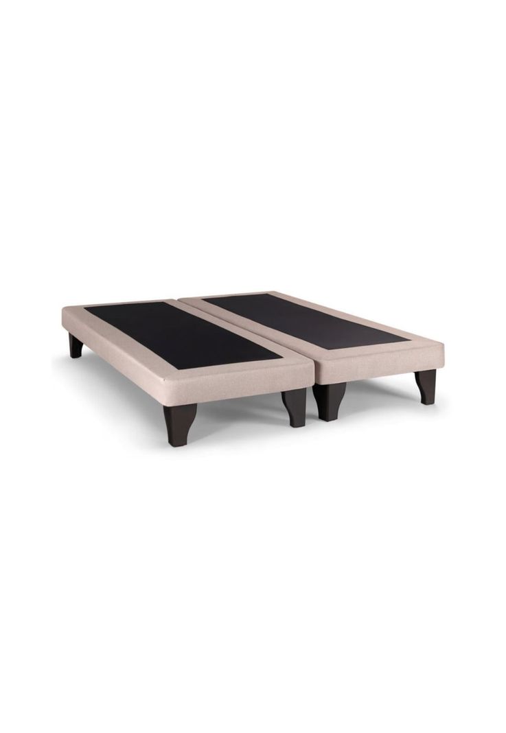 Base Dividida Cama Europea Super King 200x200 CM Beige Felpa-2