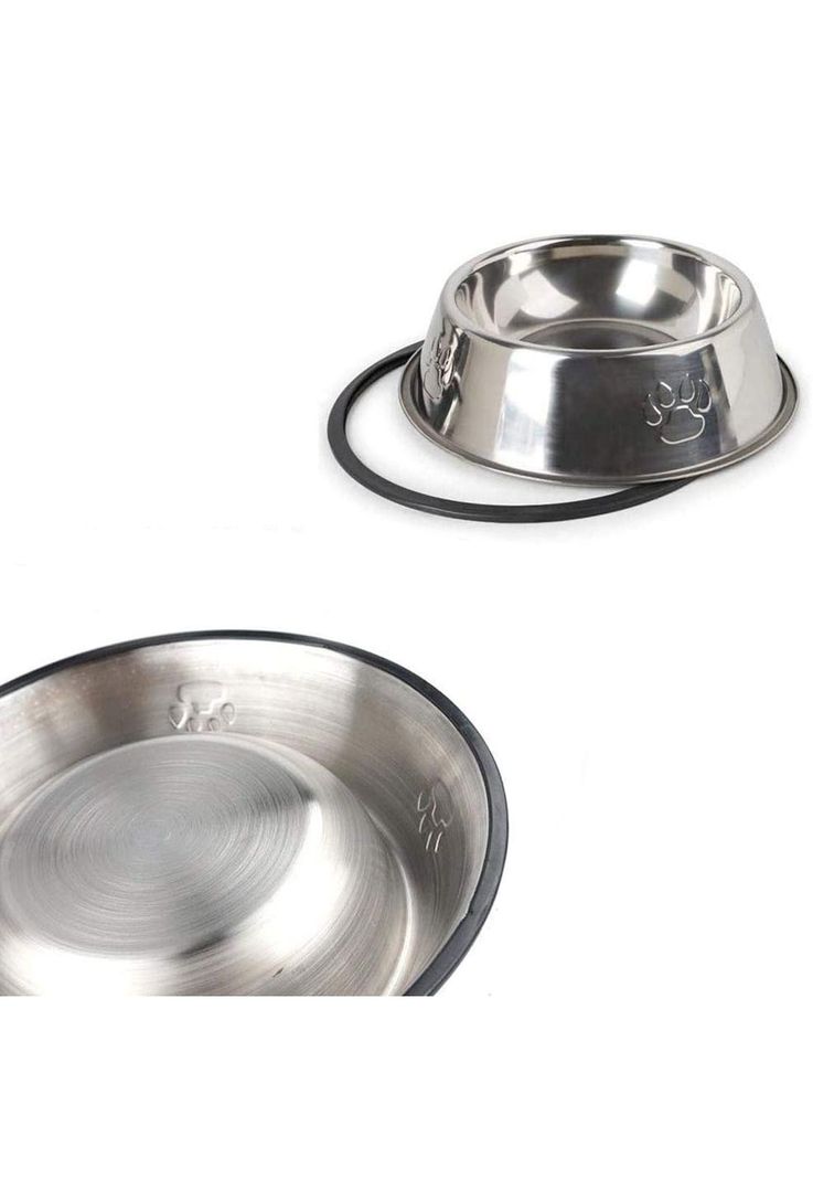 Plato Acero Inoxidable Antideslizante Mascotas Perro - Gato 30 cm-2