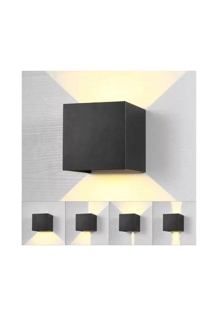 Aplique Foco Luz Cálida Pared LED Exterior 10x10 CM-2