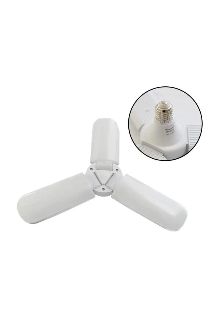 Pack 3 Ampolleta LED 45 Watt Angulo Ajustable 3 Aspas Luz Fría Blanco-4