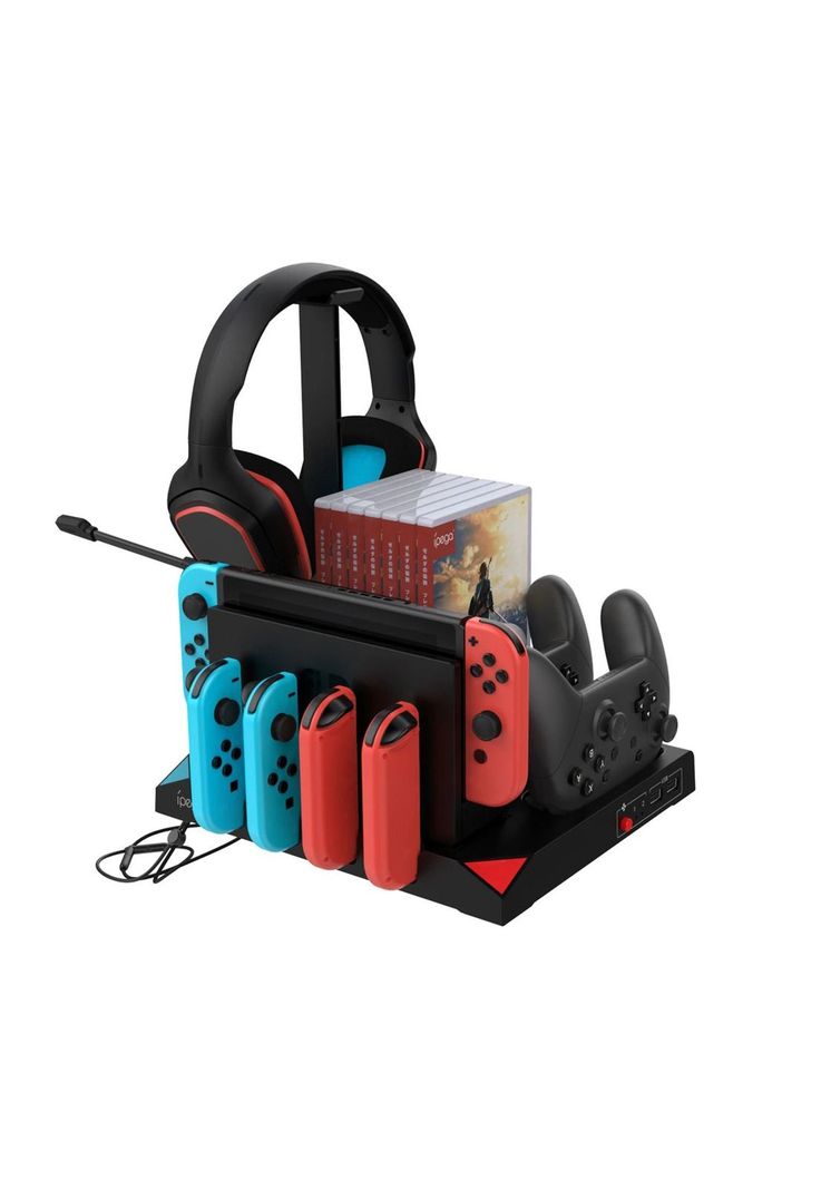 Soporte Adaptador Vertical Consola Portátil Accesorios 9 en 1-0