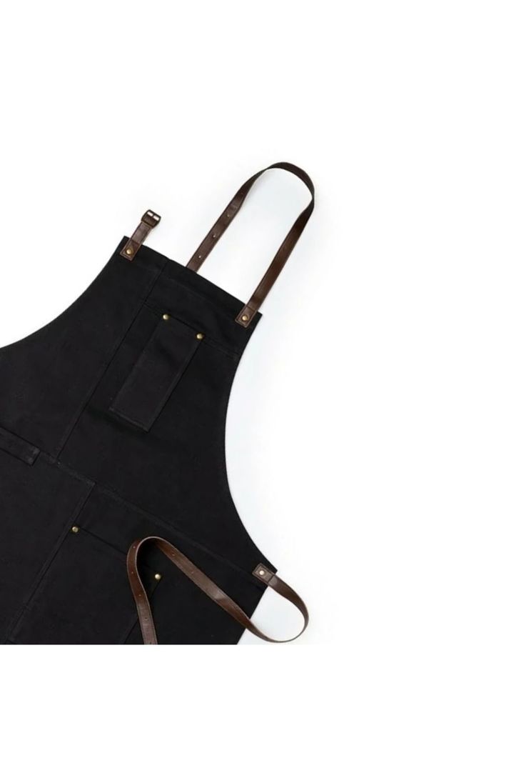 Delantal Pechera 100% Algodón Vurcex Negro-1