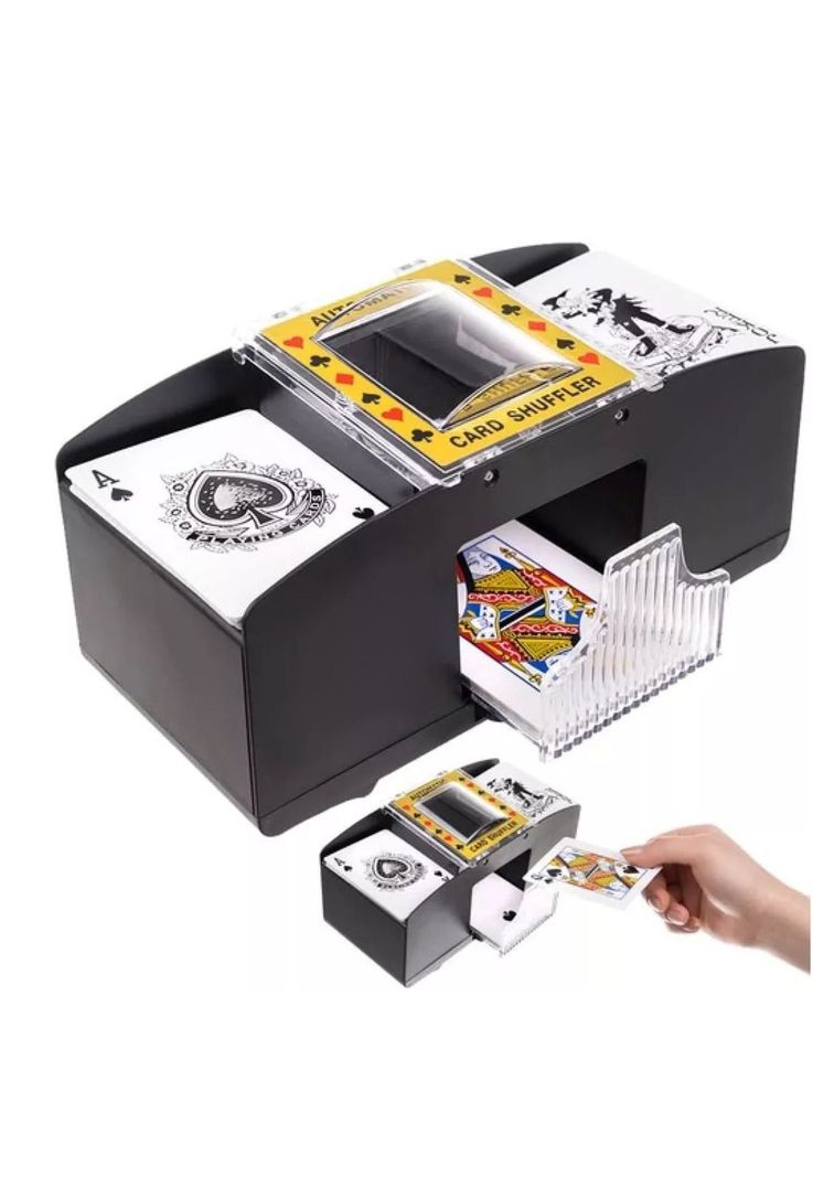 Mezclador Barajador Cartas Naipe Poker A Pilas Repartidor-4
