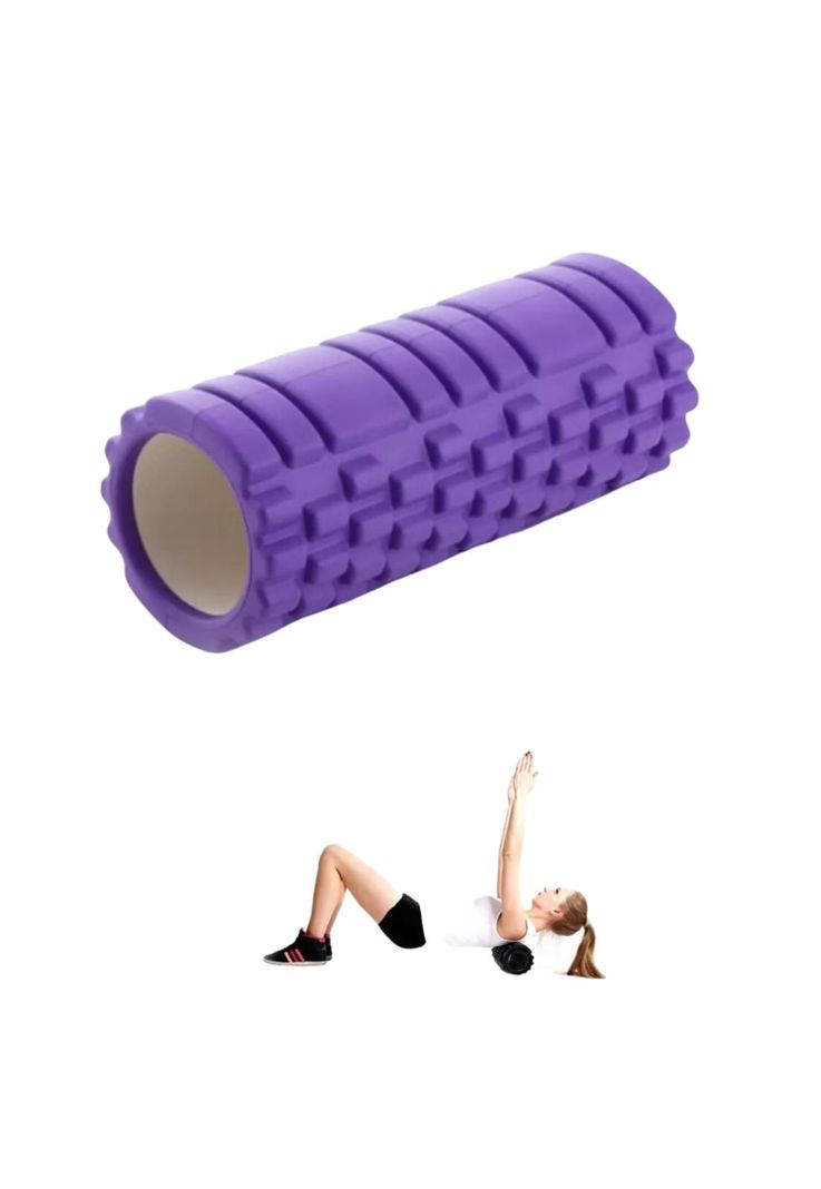 Rodillo Yoga Pilates Ejercicios Elongación Violeta-2