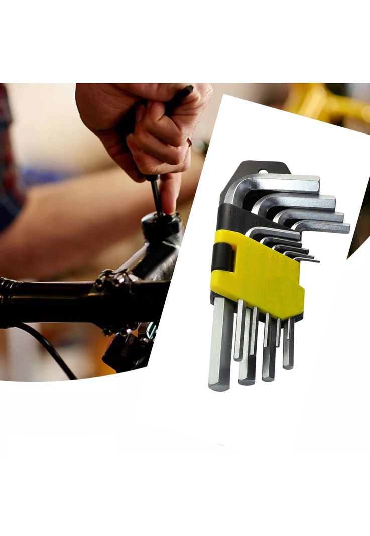 Llave Allen Hexagonal Corta 9 Piezas-4