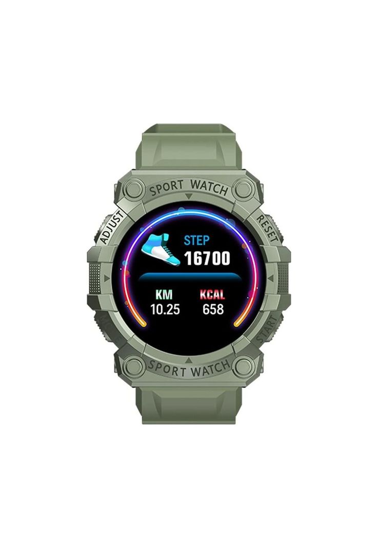 Reloj Smart Band Carga USB Deportivo Verde-0