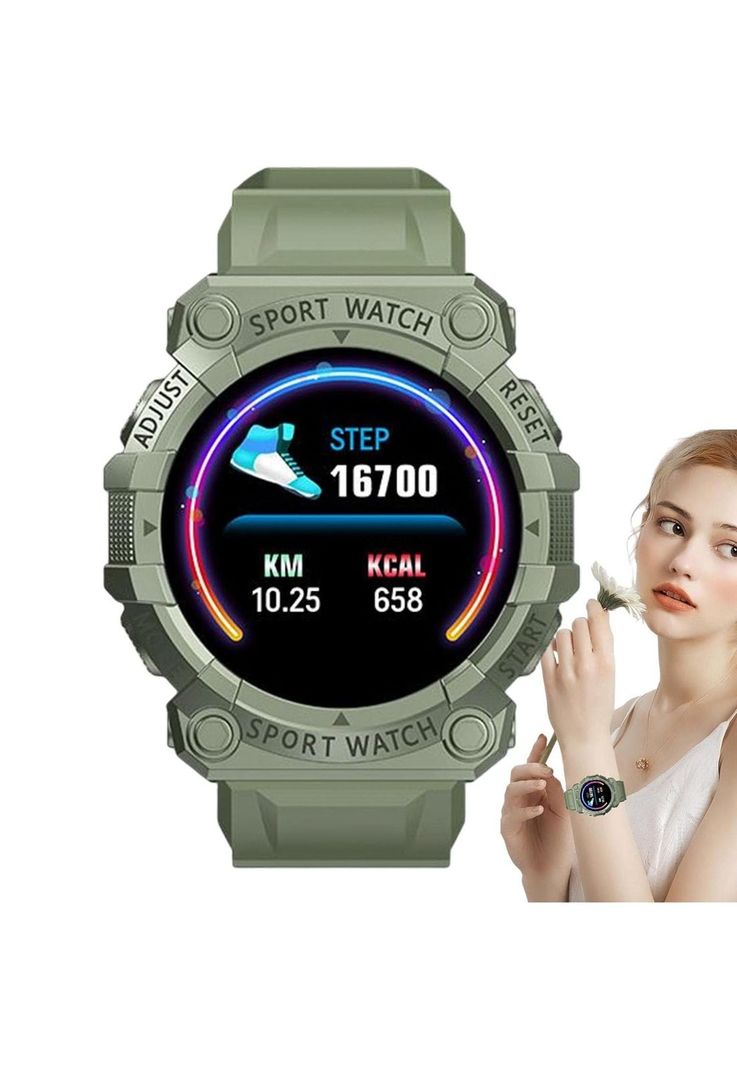 Reloj Smart Band Carga USB Deportivo Verde-1
