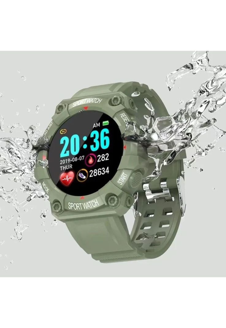 Reloj Smart Band Carga USB Deportivo Verde-2