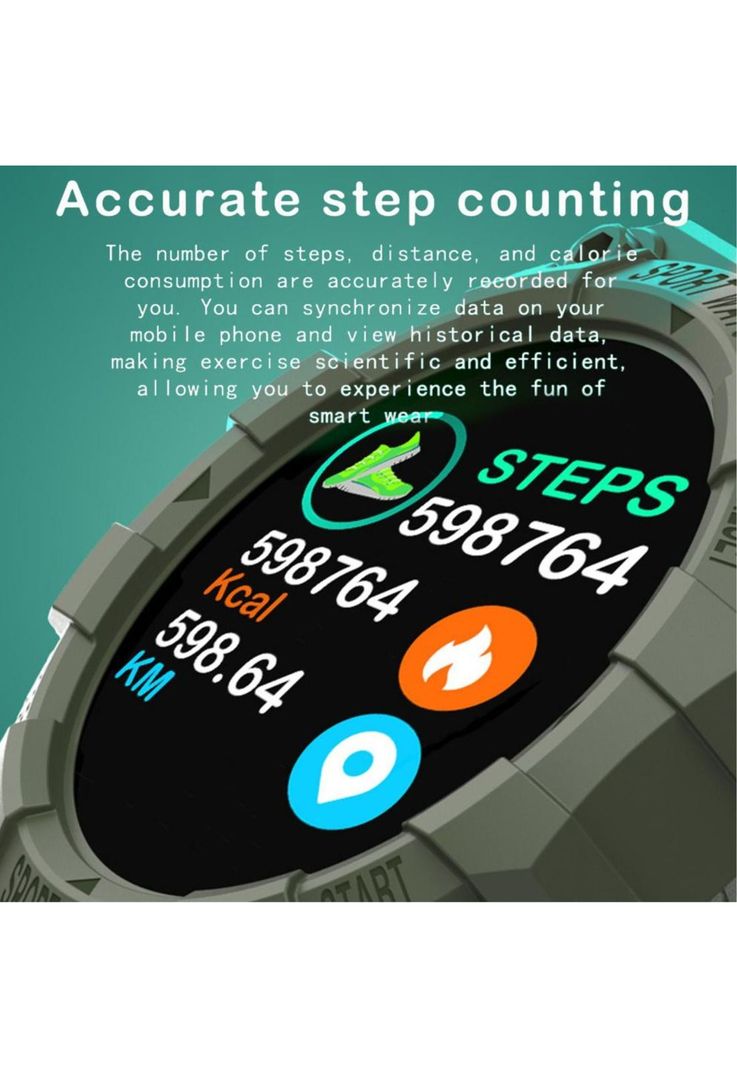 Reloj Smart Band Carga USB Deportivo Verde-4