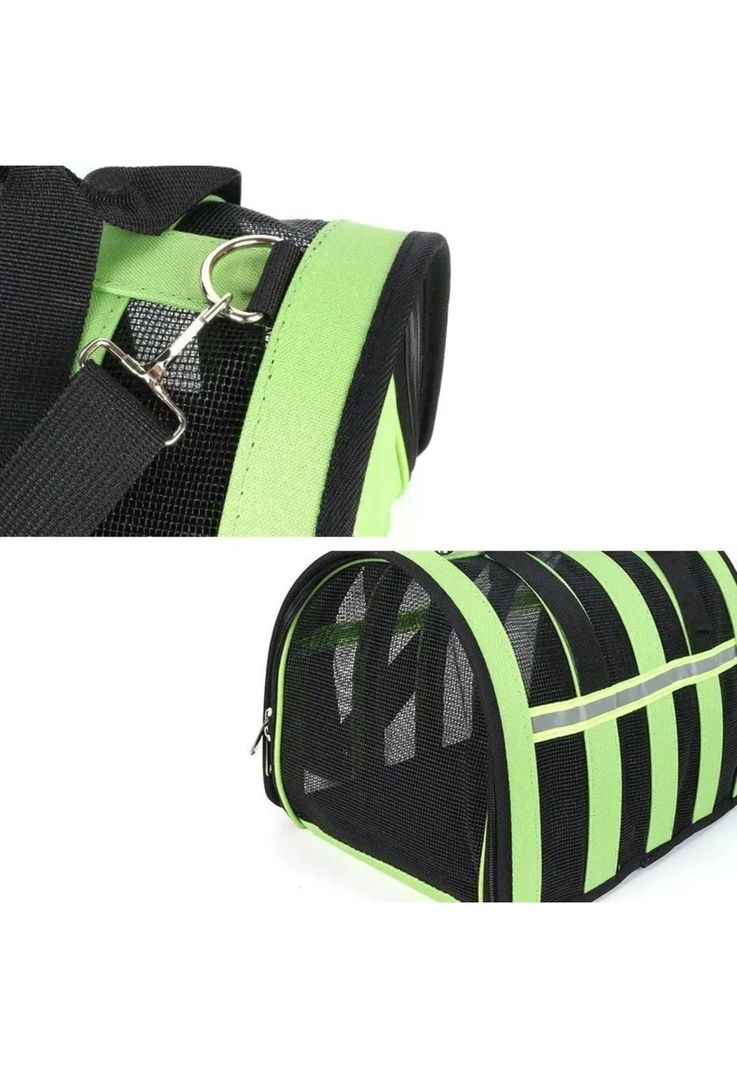 Bolso Transporte Mascotas Verde 34x24x23 CM-1