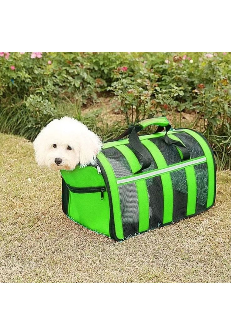 Bolso Transporte Mascotas Verde 34x24x23 CM-3