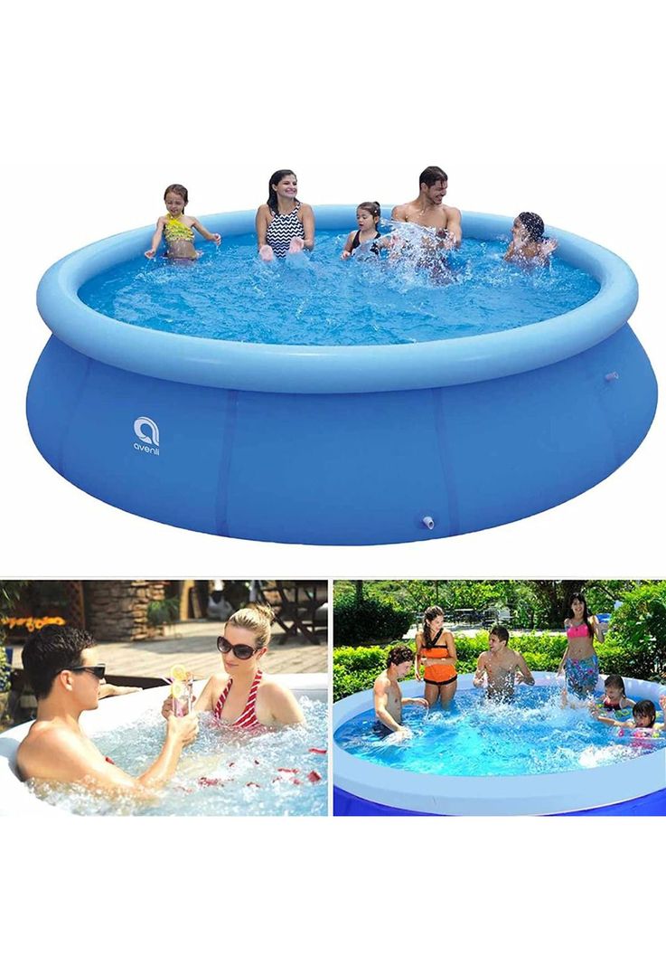Piscina Inflable Familiar Redonda Azul 360x76 CM-2