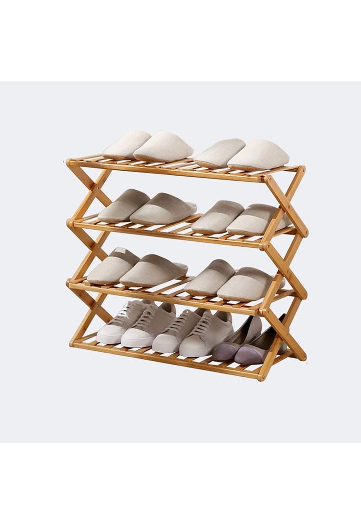 Zapatero Organizador Madera 4 Niveles 68x49x26 CM Café-2
