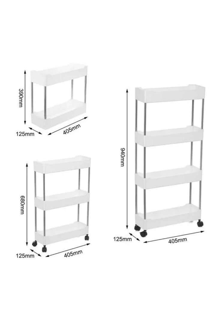 Estante Organizador Ruedas 4 Niveles Cocina 94x40x13 CM-2