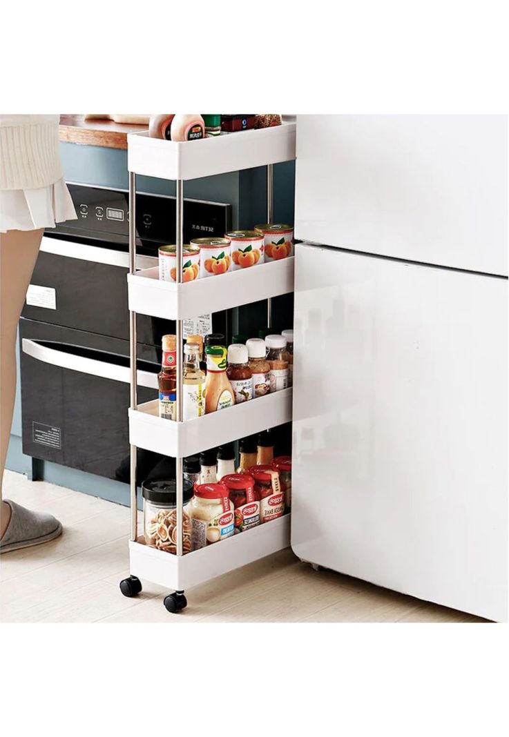 Estante Organizador Ruedas 4 Niveles Cocina 94x40x13 CM-4