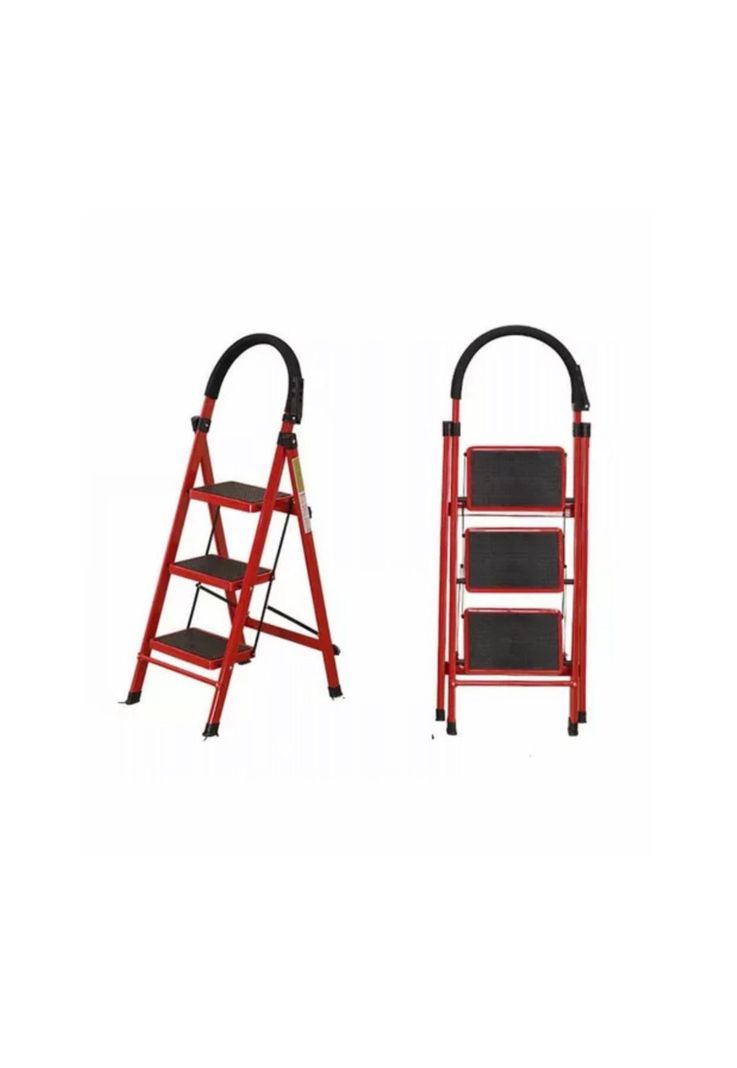 Escalera 3 Peldaño Antideslizante Plegable Amplio Altura 63 M-1