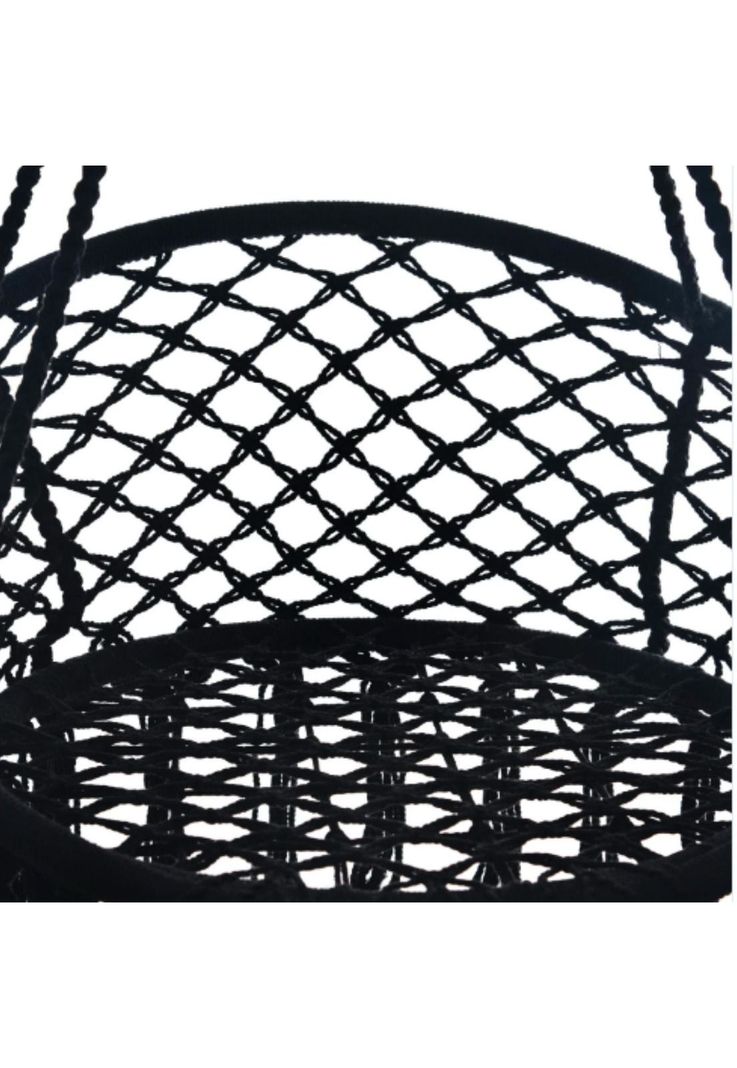 Hamaca Silla Columpio Algodón Negra 80 x 70 CM-6