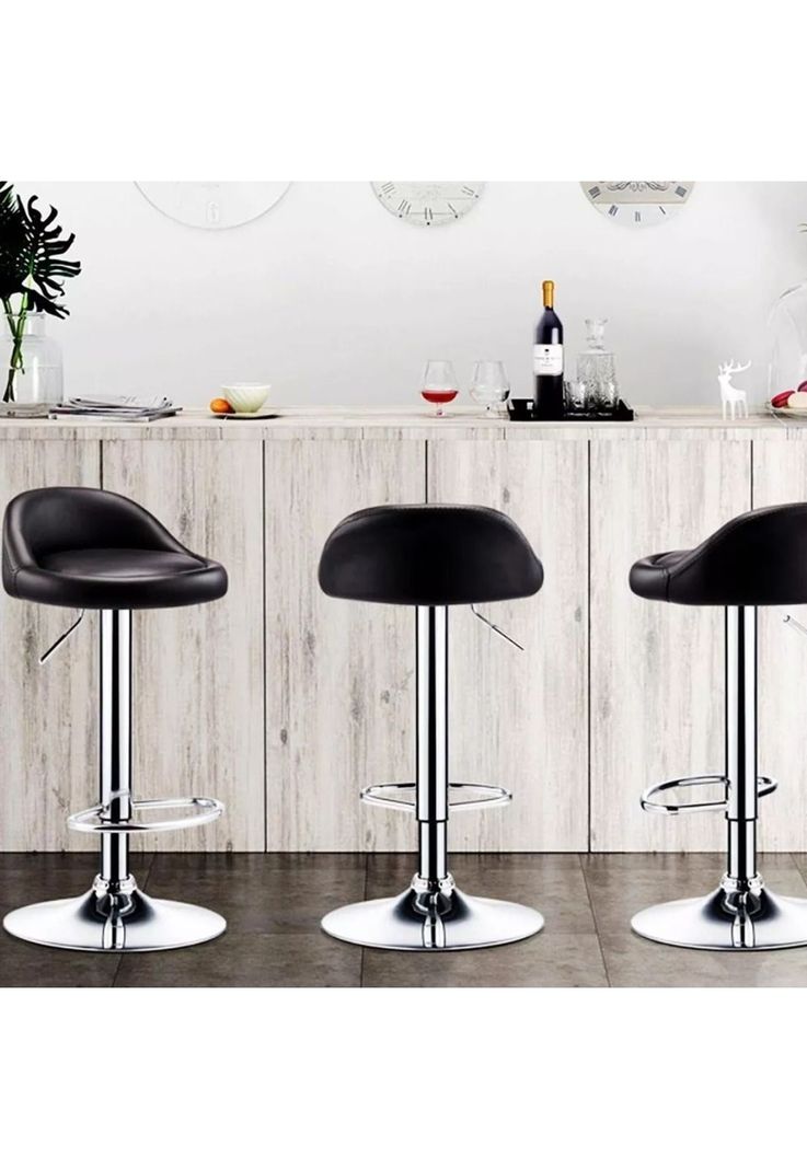 Taburete Silla Piso Bar 80 CM Negro-4