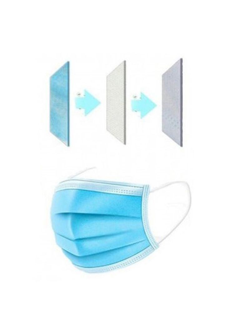Mascarillas Desechable Celeste Certificadas Quirúrgica 50 UN-2