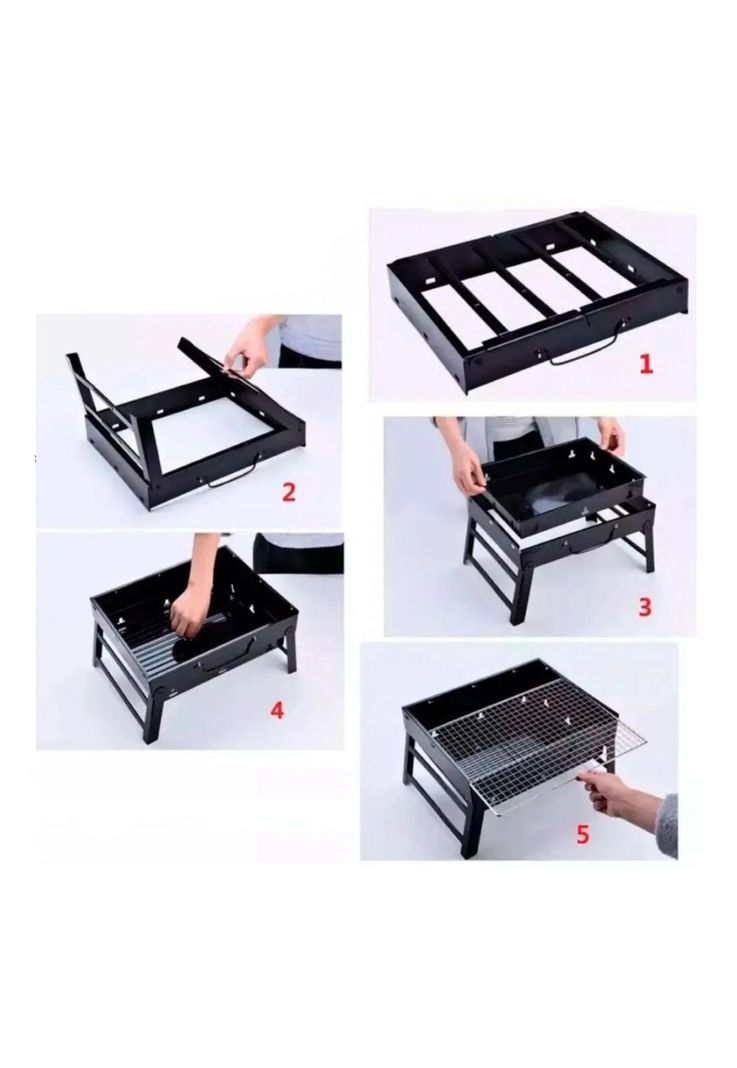 Parrilla Asados Portátil Carbón Plegable Deluxe-2
