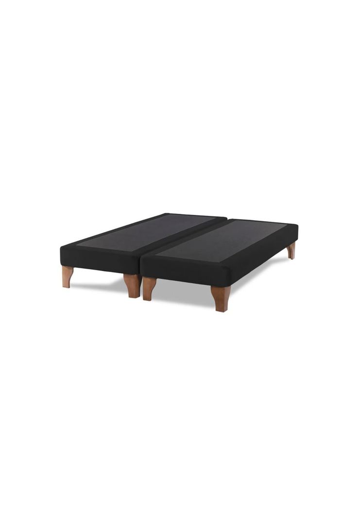 Base Dividida Cama Europea Super King 200x200 CM Negro Lino-0