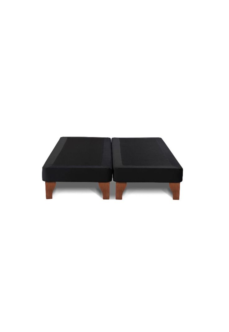 Base Dividida Cama Europea Super King 200x200 CM Negro Lino-1